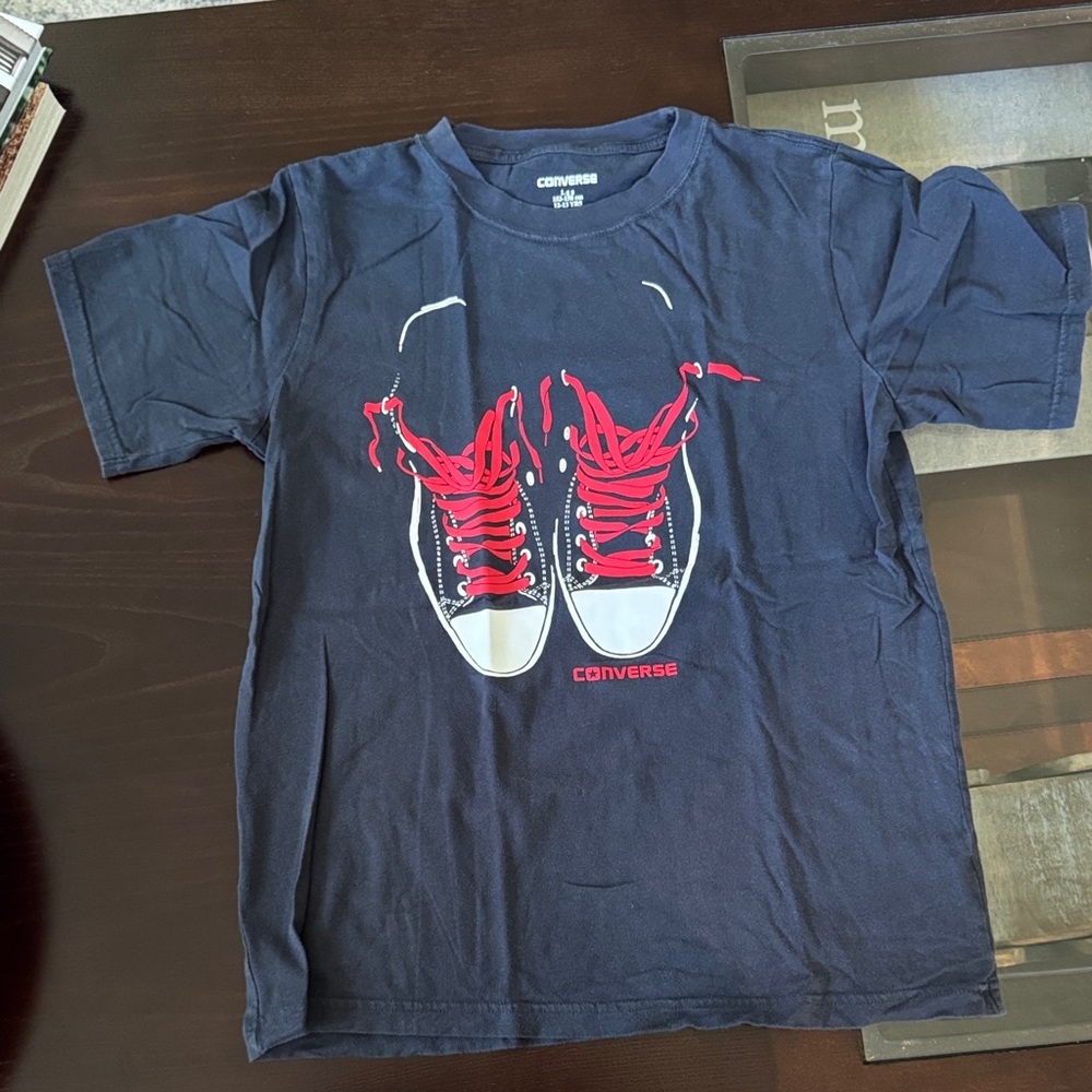 Converse Kids Tee with Red Sneakers Graphic